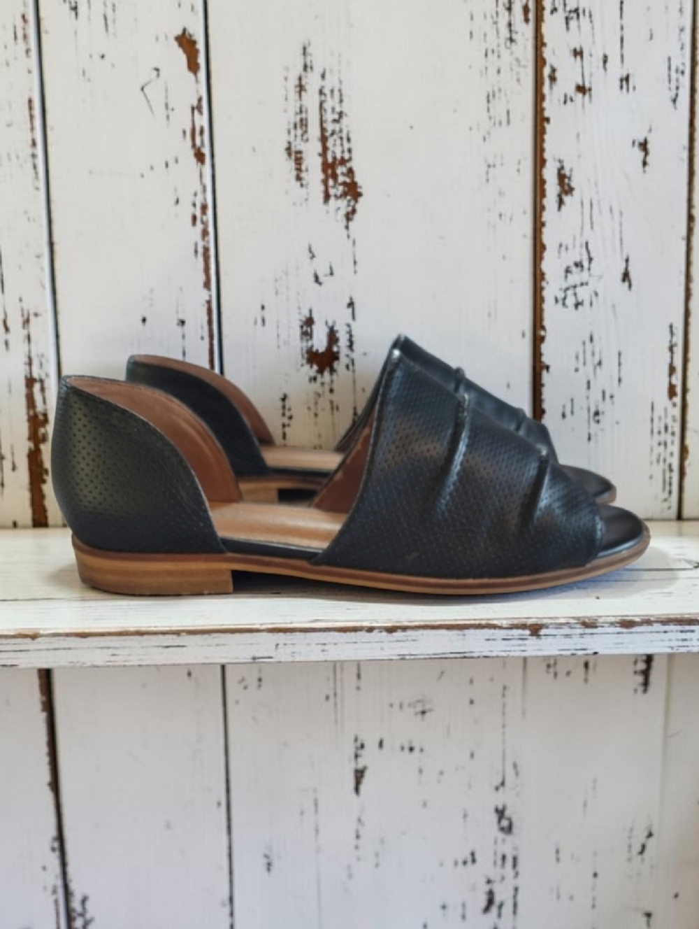 Mi.iM Black Open-Toe D'Orsay Flats